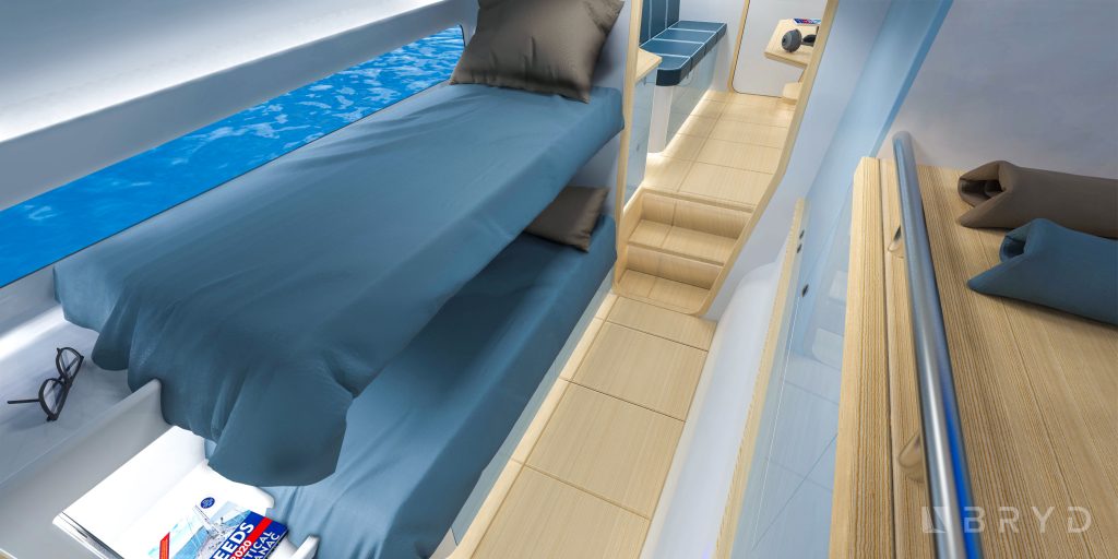 Dazcat 1895 interior — crew cabin