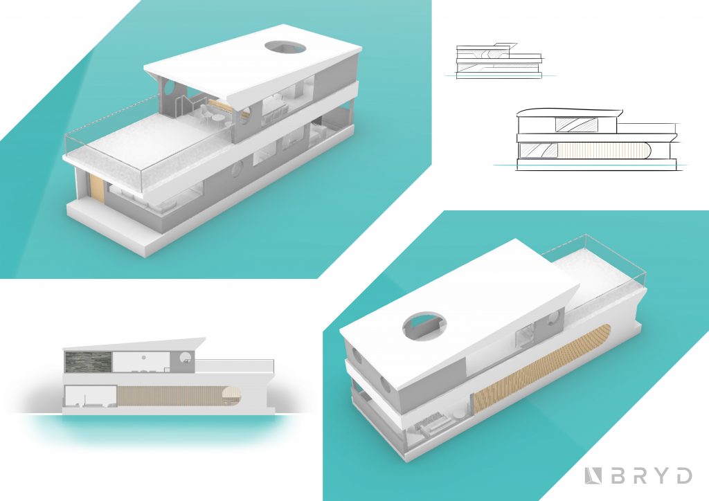 50′ Houseboat — concept 02