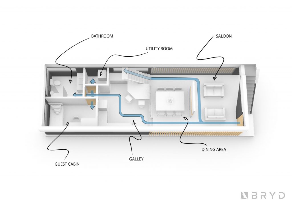 50′ Houseboat — concept 01