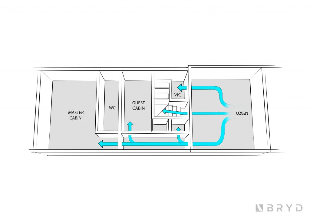 50′ Houseboat ideation drawing