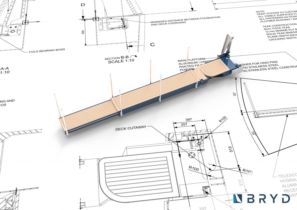 5m Superyacht Passerelle — Folding Telescopic Passerelle