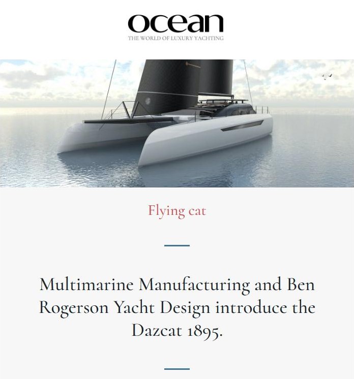 Ocean Magazine article on the Dazcat 1895