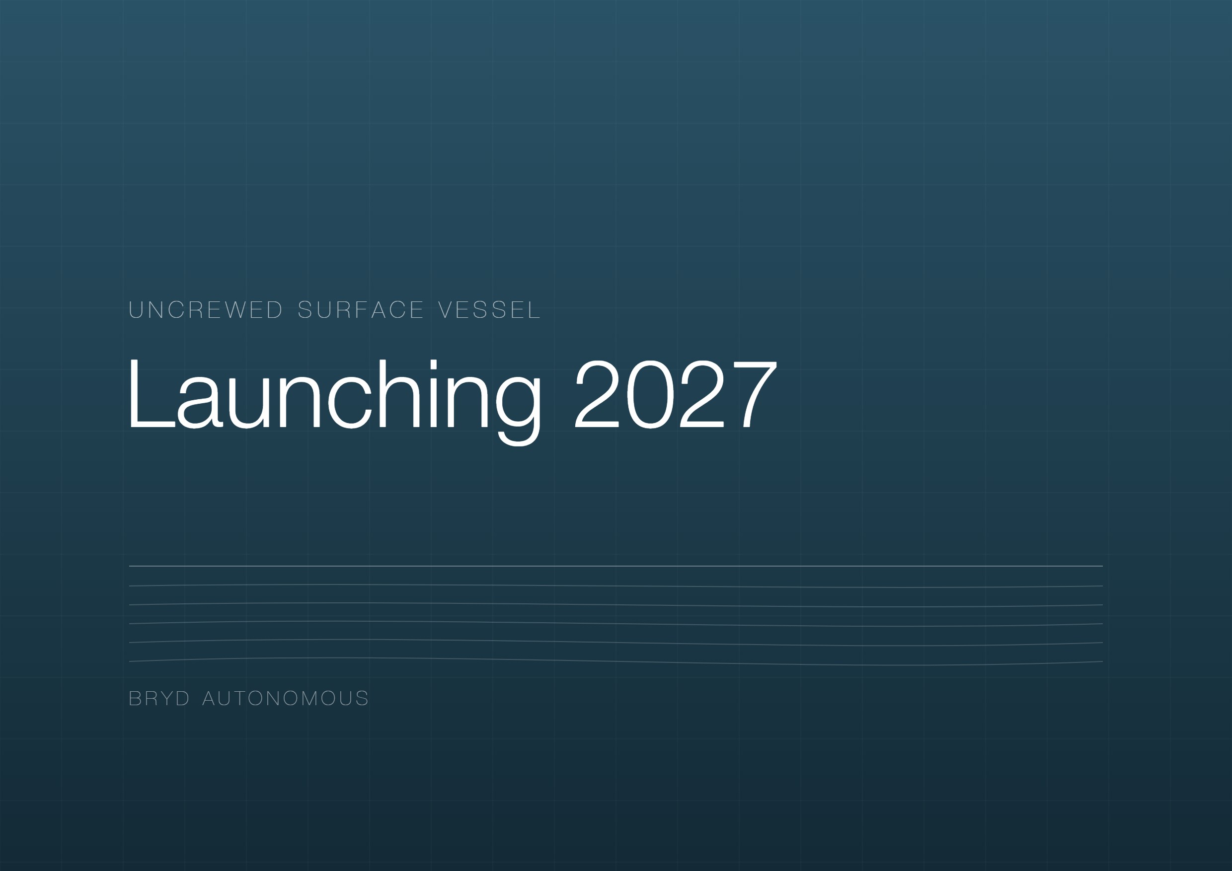 Uncrewed surface vessel — launching 2027
